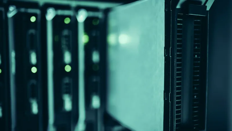 Rows of dedicated hosting servers in a data center, illustrating who really owns server management responsibility.