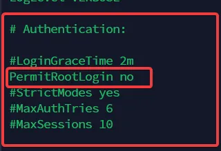 Linux server security: sshd_config edited so PermitRootLogin is set to no