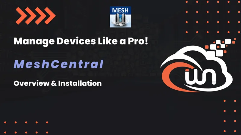 MeshCentral self-hosted remote management dashboard showing managed Linux and Windows endpoints in an agency fleet