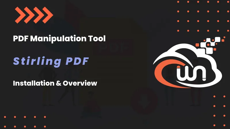 Stirling PDF self-hosted document toolkit web interface showing PDF merge, split, OCR, and conversion tools